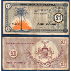 Biafra P.2, TB, Billet de 1 pound 1967 emblème