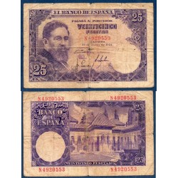 Espagne P.147, B Billet de 25 pesetas 1954 Isaac Albeniz