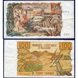 Algérie P.128a, TTB, Billet de 100 dinar 1970 Gazelle