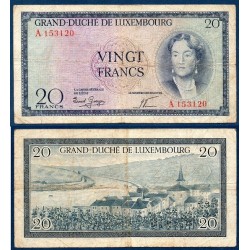 Luxembourg Pick N°49, TB Billet de banque de 20 Francs 1955