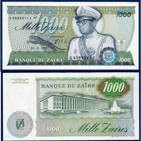 Zaire Pick N°31a, Billet de banque de 1000 Zaires 1985