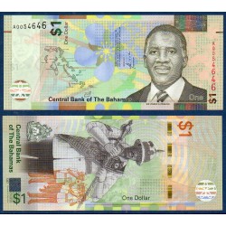 Bahamas P.77, neuf Billet de 1 dollar 2017 Lynden Pindling