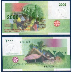 Comores P.17, Neuf, Billet de 2000 Francs 2005 Moroni