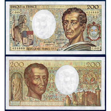 200 francs Montesquieu SPL- 1987 Billet de la banque de France