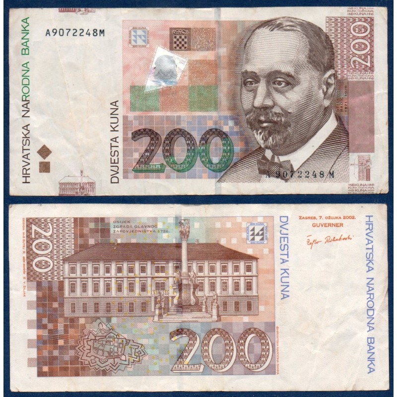 Croatie P.42a, TTB Billet de 200 Kuna 2002 Stjepan Radic