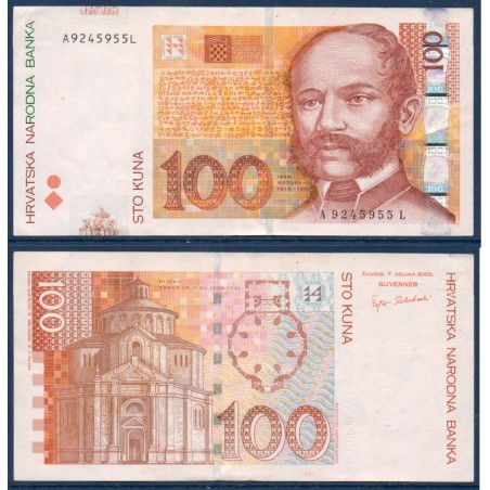 Croatie P.41a, TTB Billet de 100 Kuna 2002 Ivan Mazuranic