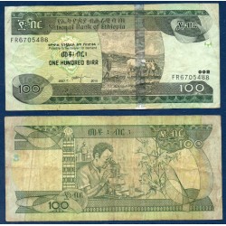 Ethiopie P.52g, TB, Billet de 100 Birr 2015 Vert