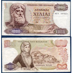 Grece P.198b, TTB Billet de 1000 Drachmai 1972 Zeus