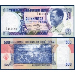 Guinée Bissau P.7a, Neuf, Billet de 500 Pesos 1983 Mendes