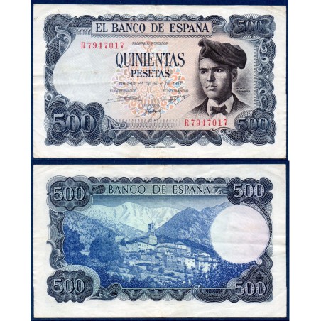 Espagne P.153a, TTB Billet de 500 pesetas 1971 Jacinto Verdaguer