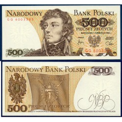 Pologne P.145d, Neuf, Billet de 500 Zlotych 1982 Kosciuszko