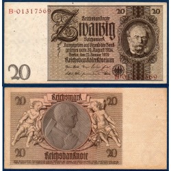 Allemagne P.181b, TTB Billet de 20 Mark 1945 Von Slemens