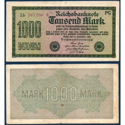 Allemagne P.76d, TB Billet de 1000 Mark 1922 lozange