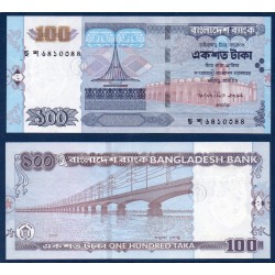 Bangladesh P.49c, Spl, Billet de 100 Taka 2008 Azurin