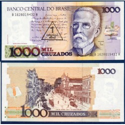 Bresil P.216c, neuf Billet de 1 Cruzado Novo 1989 Joaquim Assis