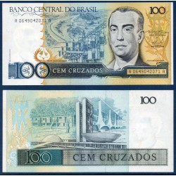 Bresil P.211b, neuf Billet de 100 Cruzados 1987 Juscelino Kubitschek