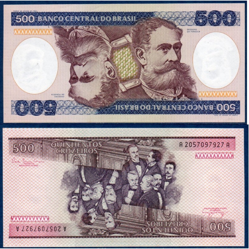 Bresil P.200a, neuf Billet de 500 Cruzeiros 1981 Manuel Fonseca