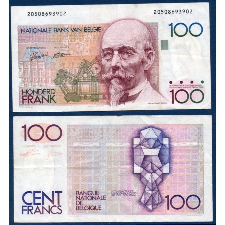 Belgique P.142a, TTB Billet de 100 Franc 1982-1994 Beyaert