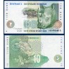 Afrique du sud P.123b, UNC, Billet de 10 rand 1999 Rhinocéros