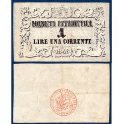 Etats Italiens Venise P.S185, TTB Billet de 1 Lire 1848 ornement