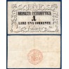 Etats Italiens Venise P.S185, TTB Billet de 1 Lire 1848 ornement