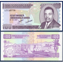 Burundi P.37f, Neuf, Billet de 100 Francs 2007 Rwagasore Construction