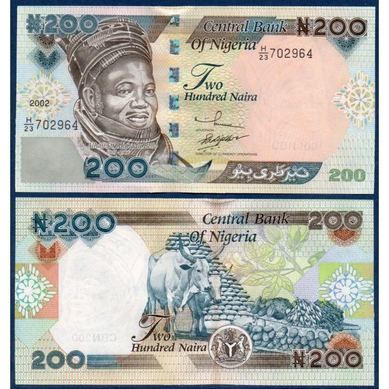 Nigeria Pick N°29a, Billet de Banque de 200 Naira 2000-2002