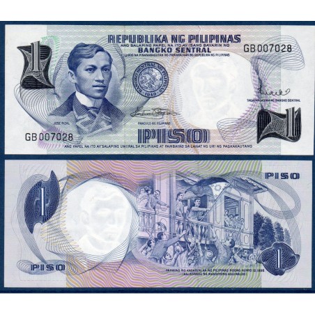 Philippines Pick N°142b, Billet de banque de 1 Piso 1969