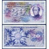 Suisse P.46w, TB, Billet de 20 Francs 9.4.1976 Henri-Dufour