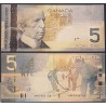 Canada P.101Aa, TTB Billet de 5 dollar 2006-2011 Hockey