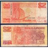 Singapour Pick N°27,TB Billet de banque de 2 Dollars 1990