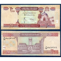 Afghanistan P.68d, Neuf, Billet de 20 afghanis 2008 Palais