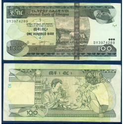 Ethiopie P.52f, TTB, Billet de 100 Birr 2012 Vert