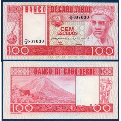 Cap vert P.54a, Neuf, Billet de 100 escudos 1954 Cabral Fogo