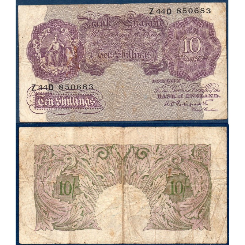 Grande Bretagne P.366 TB billet de 10 shillings 1940-1948 violet