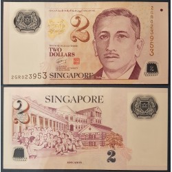 Singapour Pick N°46a, Billet de banque de 2 Dollars 2005