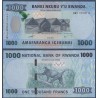 Rwanda P.39a, Neuf, Billet de 1000 Francs 2015 Bleu