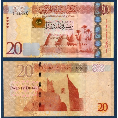 Libye Pick N°79, Billet de banque de 20 dinars 2013