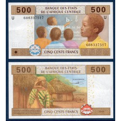 Afrique Centrale P.206Ud Cameroun, Neuf Billet de 500 Francs CFA 2002 école