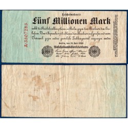 Allemagne P.95, TTB Billet de 5 millions Mark 1923 vert