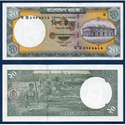 Bangladesh P.48c, Neuf, Billet de 20 Taka 2009 Fleurs