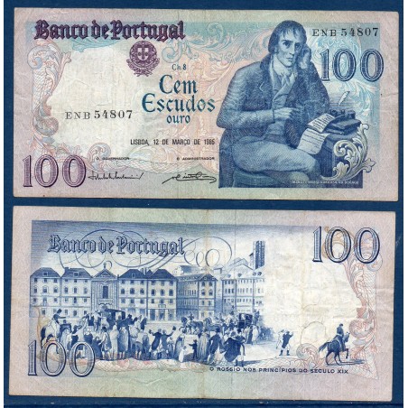 Portugal P.178d, TB, Billet de 100 Escudos 12.3.1985 Barbosa du Bocage