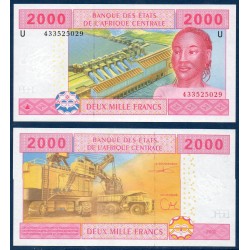 Afrique Centrale P.208Ud2 Cameroun, Neuf, Billet de 500 Francs CFA 2002 mine