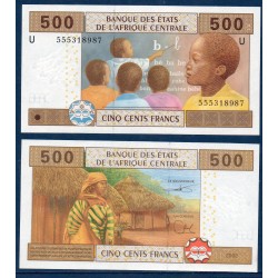 Afrique Centrale P.206Ud2 Cameroun, Neuf Billet de 500 Francs CFA 2002 école