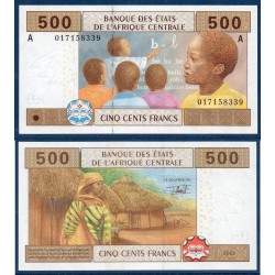 Afrique Centrale P.406Aa Gabon, Neuf, Billet de 500 Francs CFA 2002 cabane