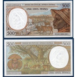 Afrique Centrale Pick 201Eh pour le Cameroun , Billet de banque de 500 Francs CFA 2002