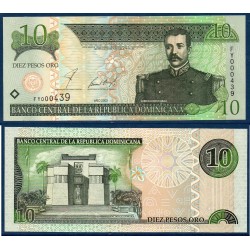 Republique Dominicaine Pick N°168b, Billet de banque de 10 Pesos oro 2002