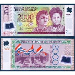 Paraguay Pick N°228a, Billet de banque de 2000 Guaranies 2008