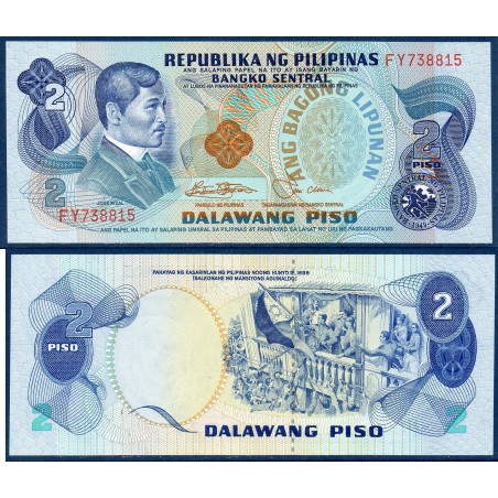 Philippines Pick N°159c, Billet de banque de 2 Piso 1978