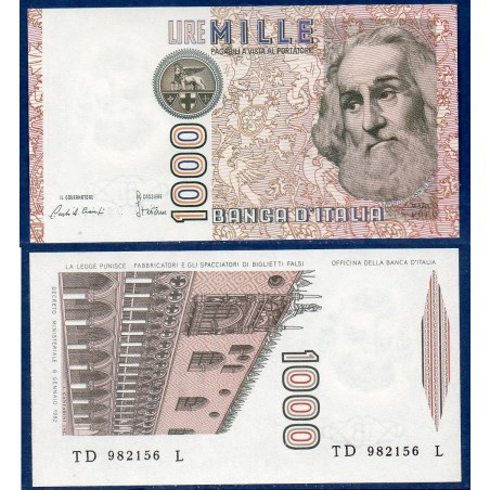 Italie P.109a, Neuf Billet de 1000 Lire 1982 Marco Polo